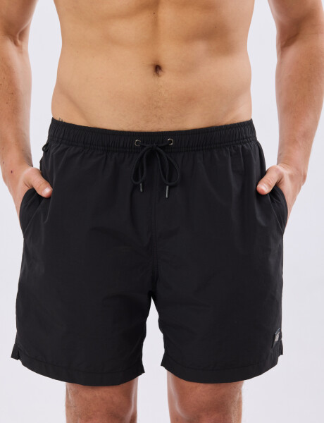 SHORT DE BAÑO LISO Negro