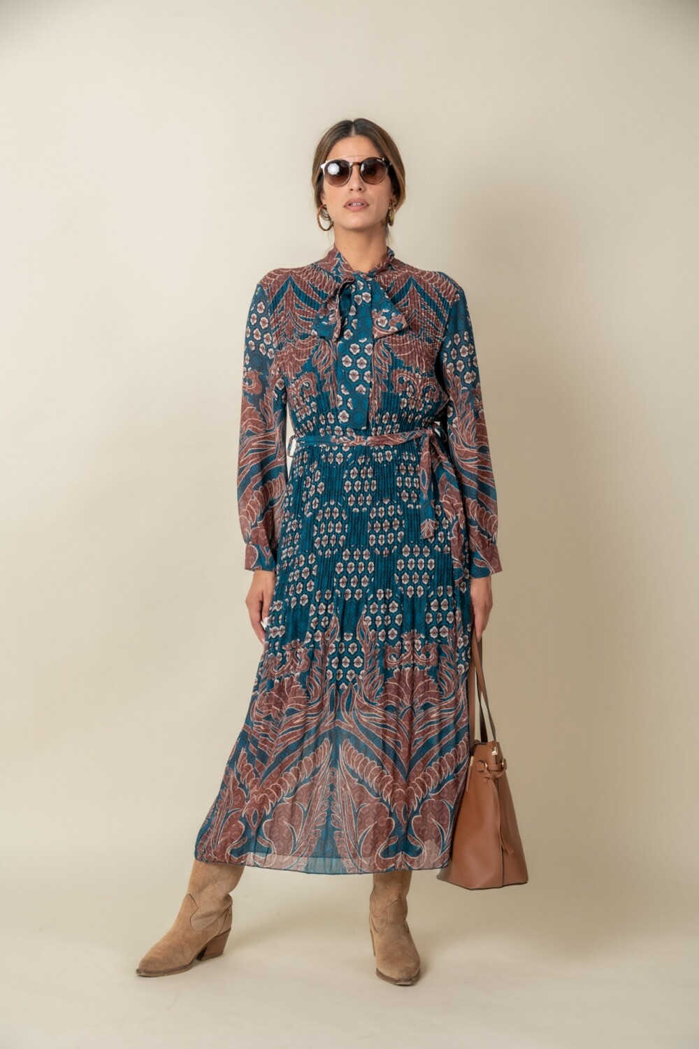 VESTIDO VIOLETA PERSA Petróleo