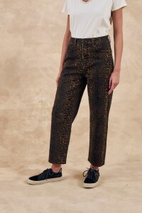 Jean Recto Animal Print Multi