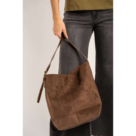 Cartera Gamuza Vegana Chocolate