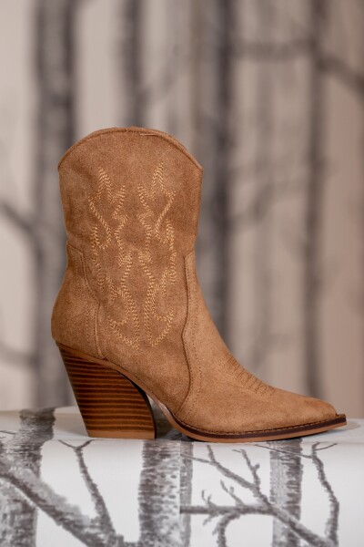 Bota Texana bordada Camel