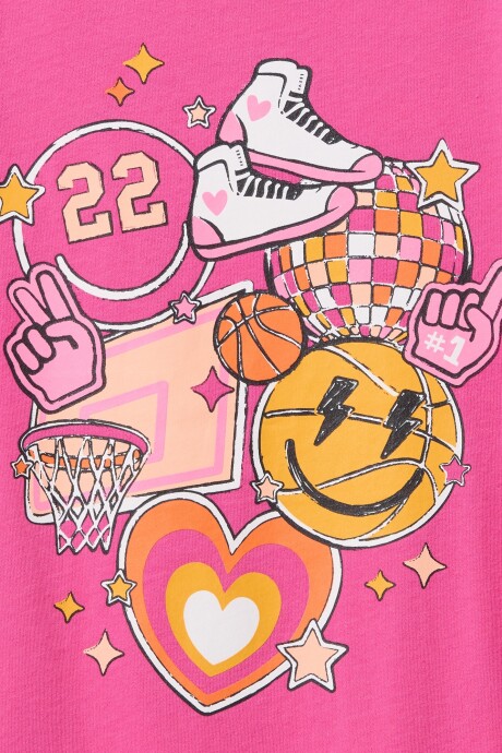 Remera Gráfico Niña Basketball