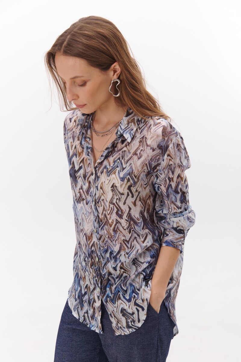 CAMISA JULIETA AQUA AZUL