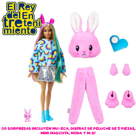 Muñeca Barbie Cutie Reveal Con Disfraz + Accesorios Barbie Conejo