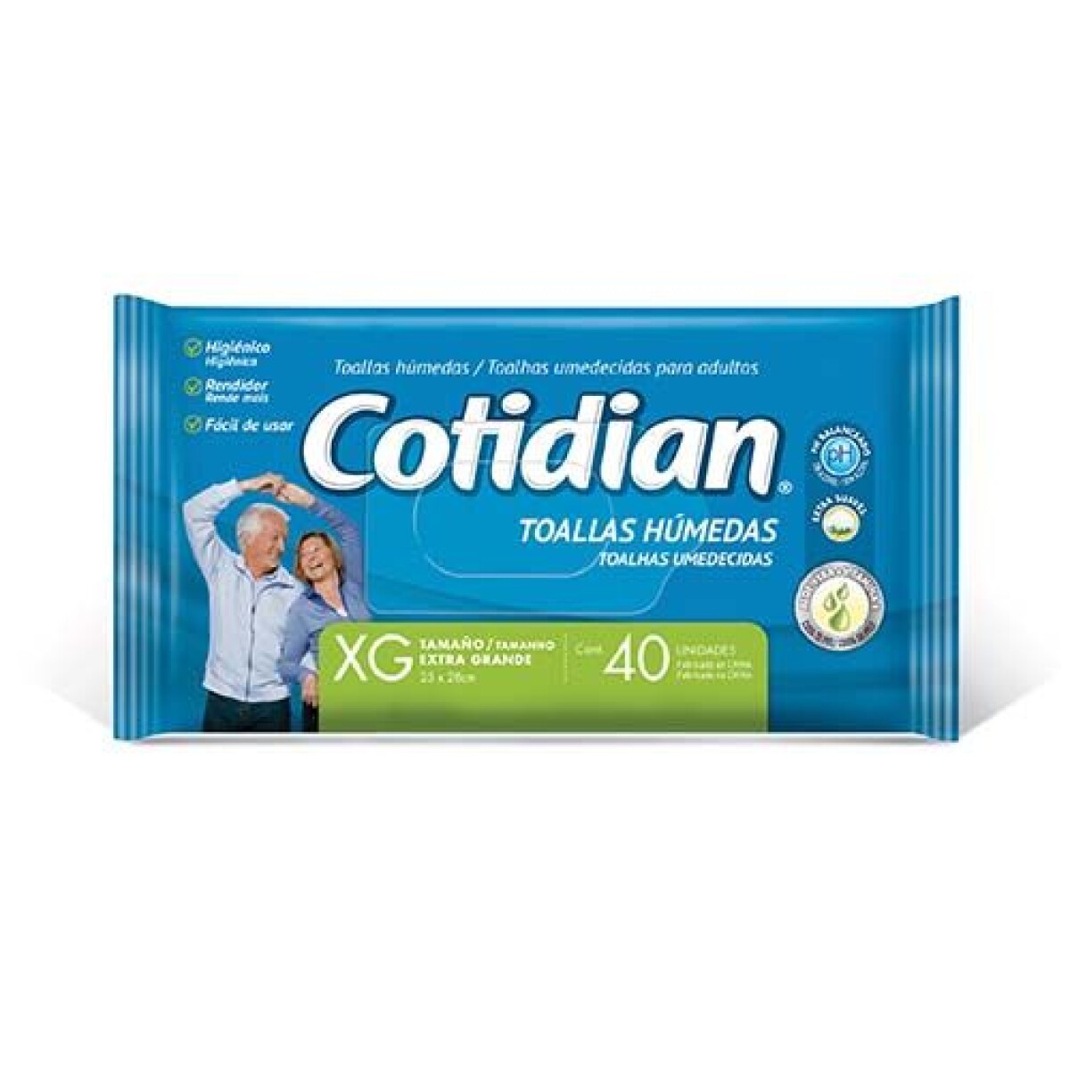 Cotidian Toallas Húmedas XG 40 unidades 