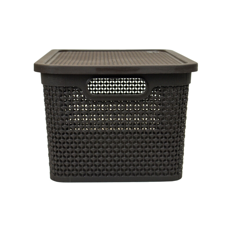 Set x3 Caja simil ratán 15 lts CHOCOLATE