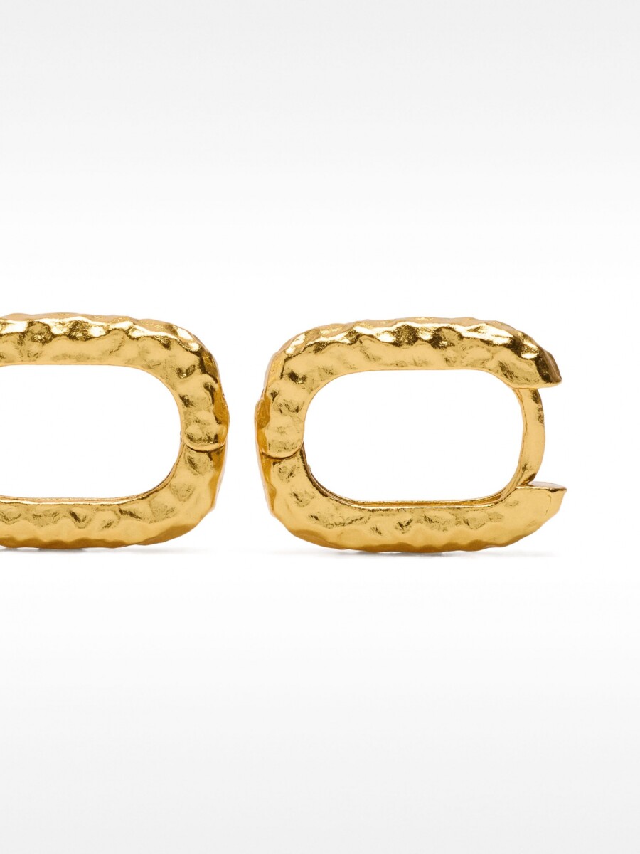 Aros Con Textura - Plata De Ley 925 dorado
