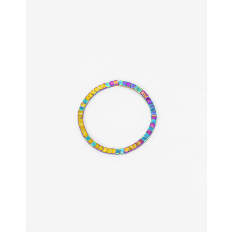 Pulsera Elástica Metal Ionizado Combinacion Multicolor