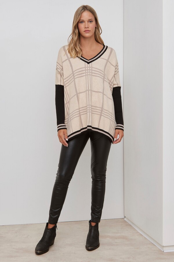 Buzo Colorblock BEIGE/MULTI