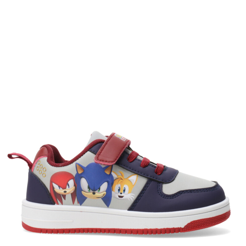 Championes de Niños Sonic Calzado Urbano Gris - Azul - Bordó