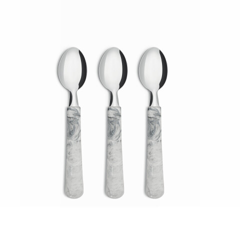 Set X3 Cucharas de Postre Elementos Simonaggio BLANCO