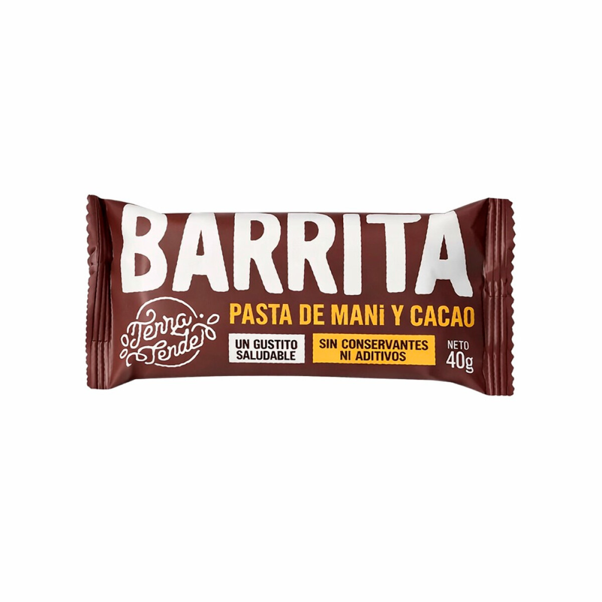 Barrita pasta de mani y cacao 40g Terra Verde 