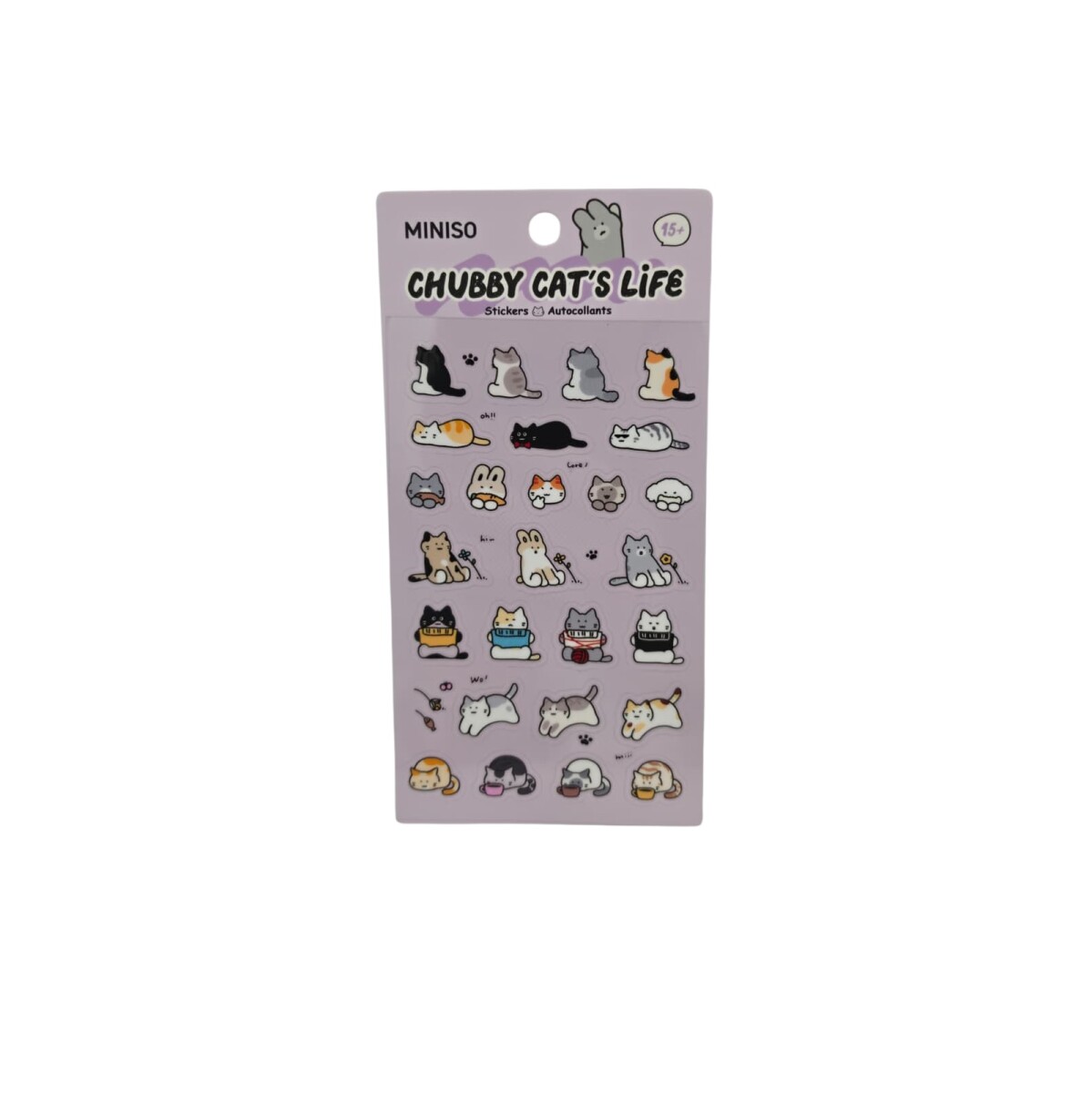 Stickers gatito - violeta 