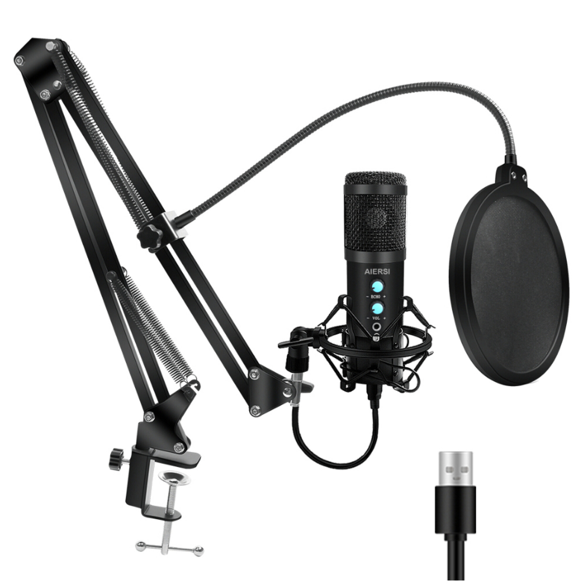 Microfono Condensador Con Tripode Para Pc — MdeOfertas