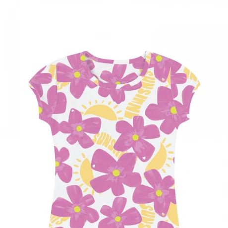 Remera niña flores Remera niña flores