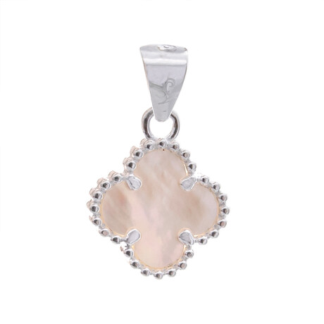 Conjunto de caravanas y colgante de plata 925 con nacar. Conjunto de caravanas y colgante de plata 925 con nacar.