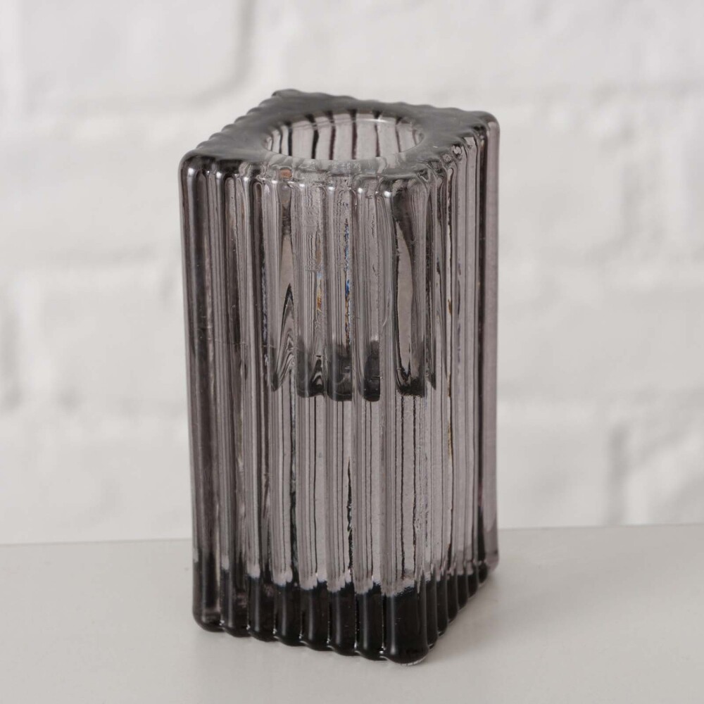 PORTAVELAS NIRA VIDRIO GRIS 2051281