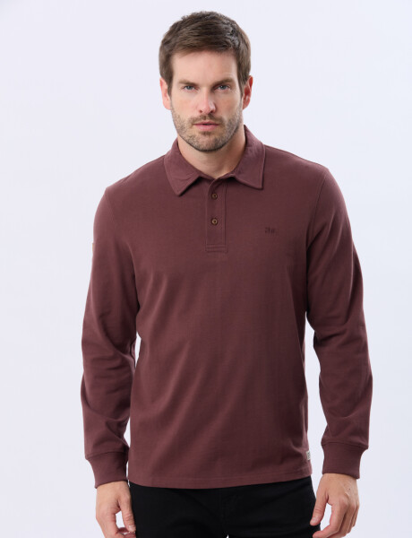REMERA POLO JERSEY Bordo