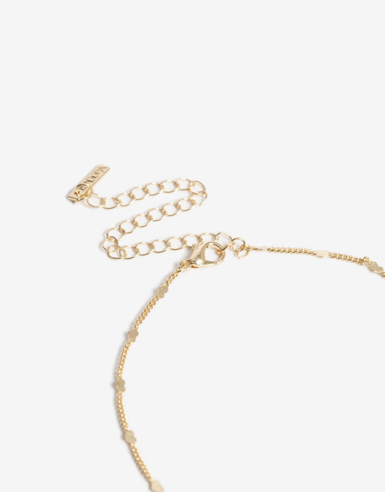 Cadena Corta con Dije Letras Collar Con Dije Inicial Letra "s" - Dorado