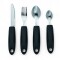 Set Cubiertos Adaptados Artritis, Temblor Manos Negro