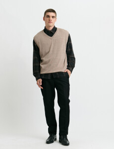 470885 CHALECO HARRINGTON LABEL Tostado