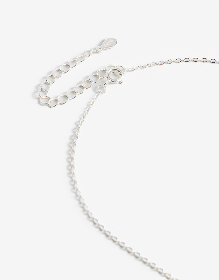 Cadena Corta con Dije Metal Cadena Con Dije Plata 925 - Plateado