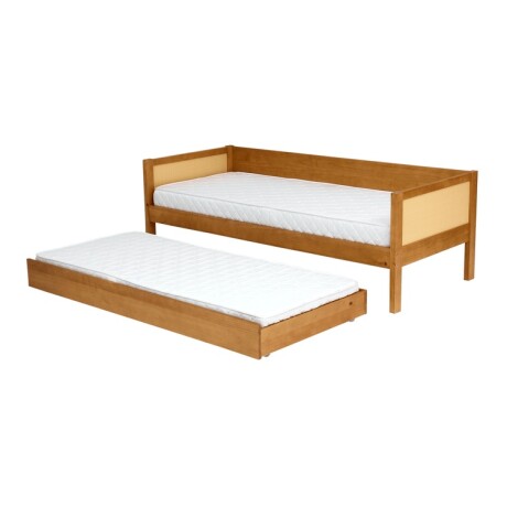 BICAMA DE MADERA CON RATÁN Y CAMA AUXILIAR - NO INCLUYE COLCHÓN BICAMA DE MADERA CON RATÁN Y CAMA AUXILIAR - NO INCLUYE COLCHÓN