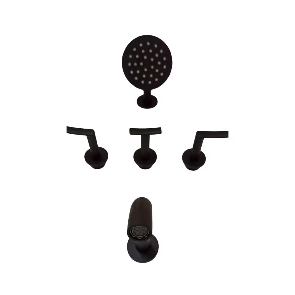 Griferia de ducha bimando con transferencia negro mate NOAR Griferia De Ducha Bimando Con Transferencia Negro Mate Noar