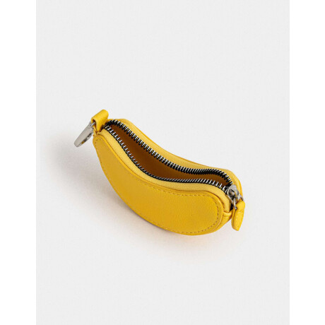 Monedero Cuerina Fruta Amarillo Medio