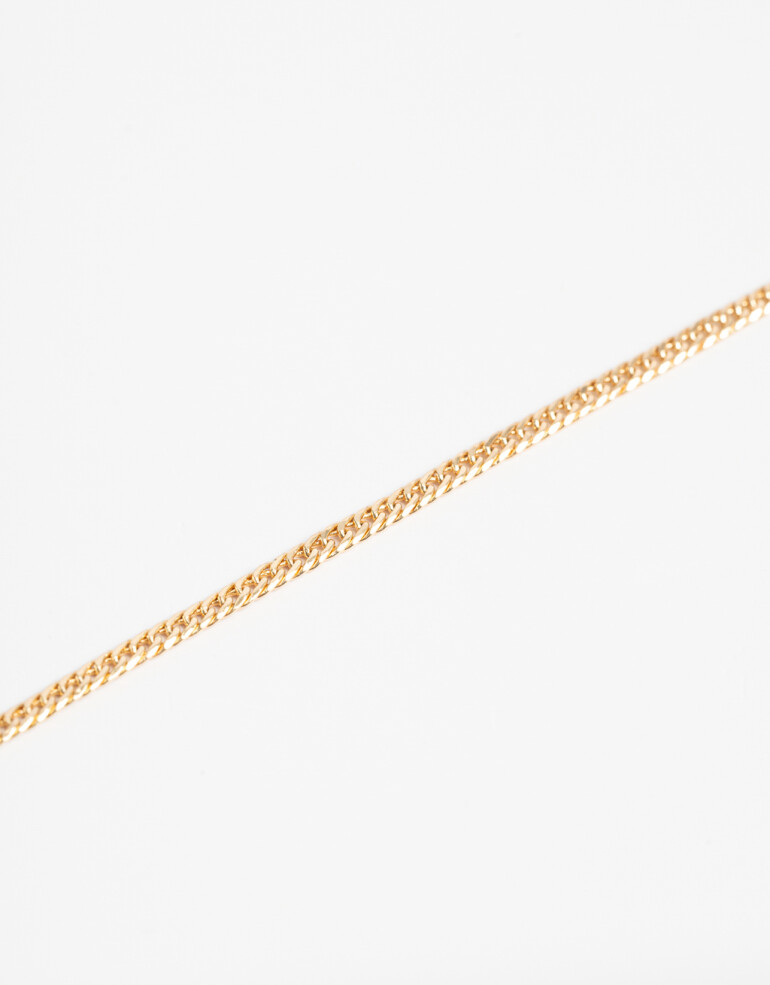 Collares Cortos Metal Collar Corto Cadena Metal De La Línea Stay Golden - Dorado