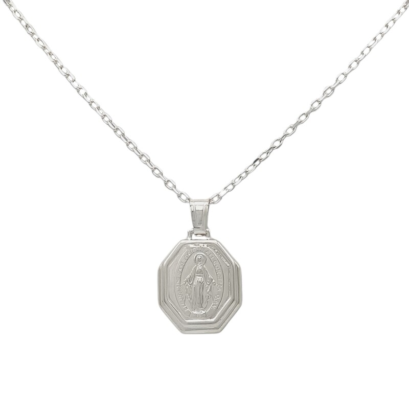 Dije Virgen Milagrosa-Plata 925-Sin piedra-CP3092 sinpiedra