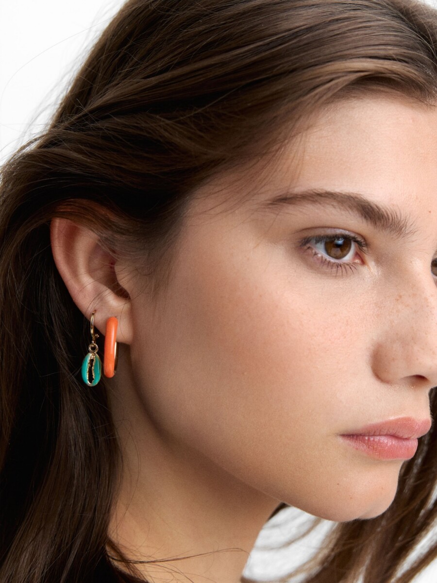 Set De Pendientes Esmaltados multicolor