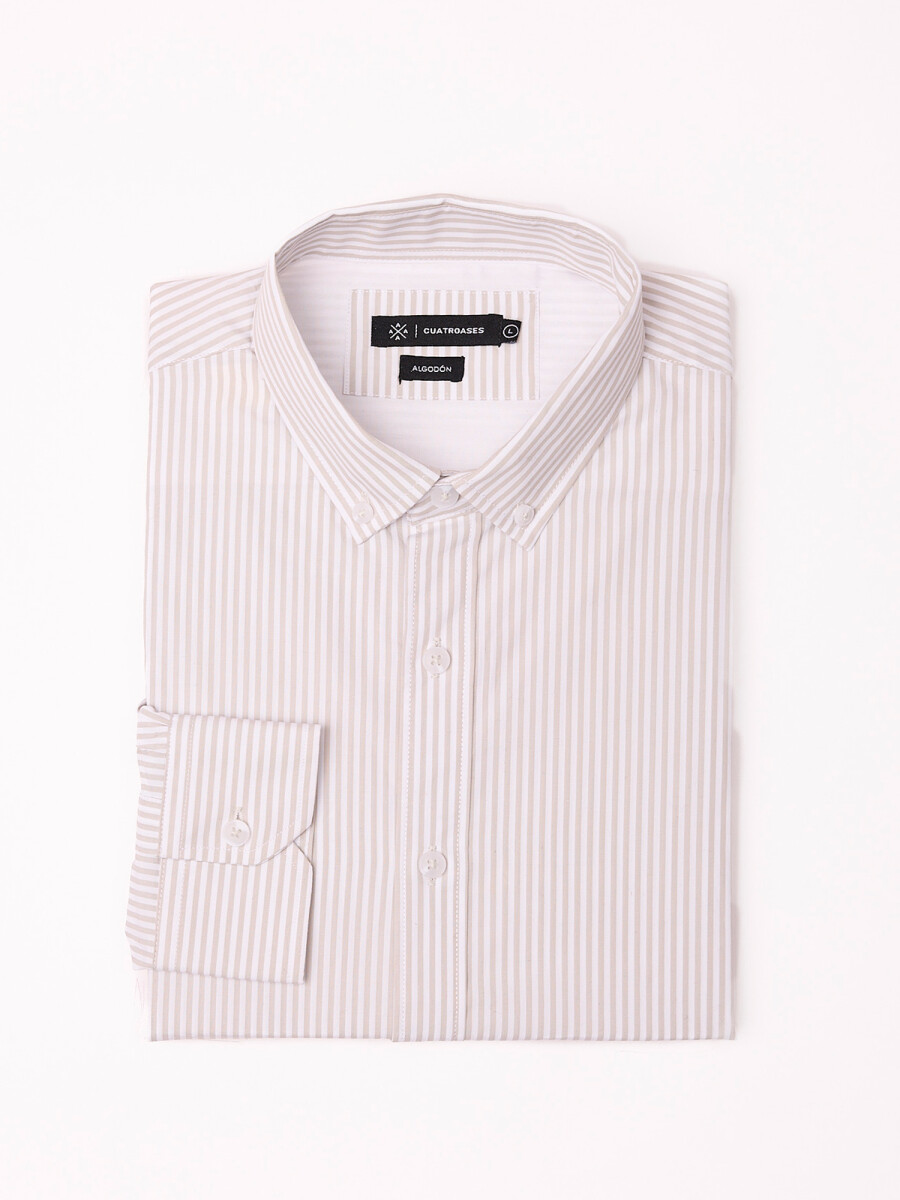 Camisa m/l Hudson - beige/D1 