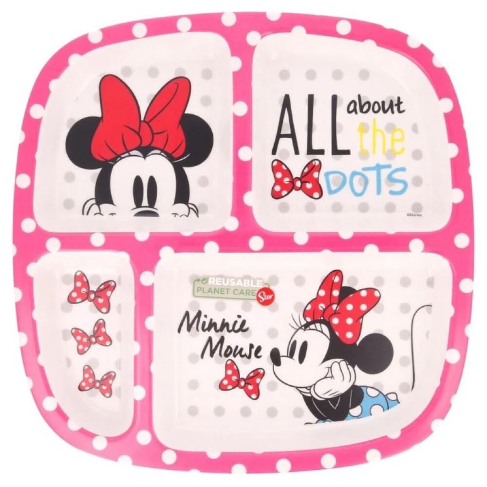 Plato Bamboo C/Repart Minnie BAZAR BAMBOO PLATO C/REPART MINNIE