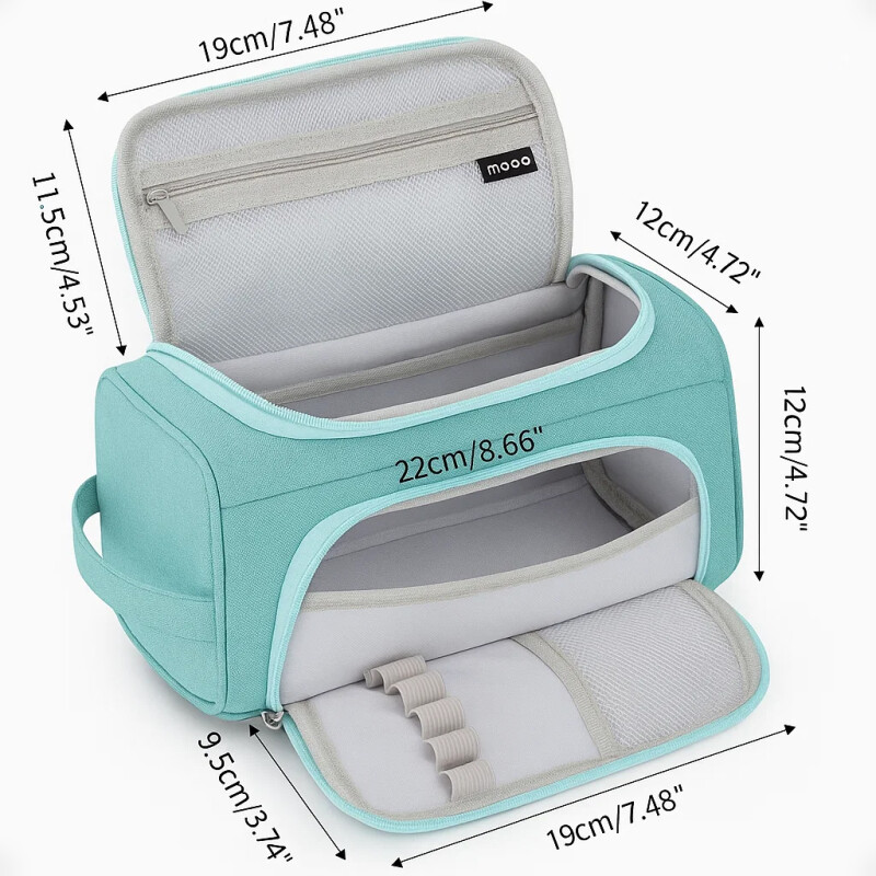 Bolso Cartuchera Gran Capacidad Para Lápices Y Marcadores Verde