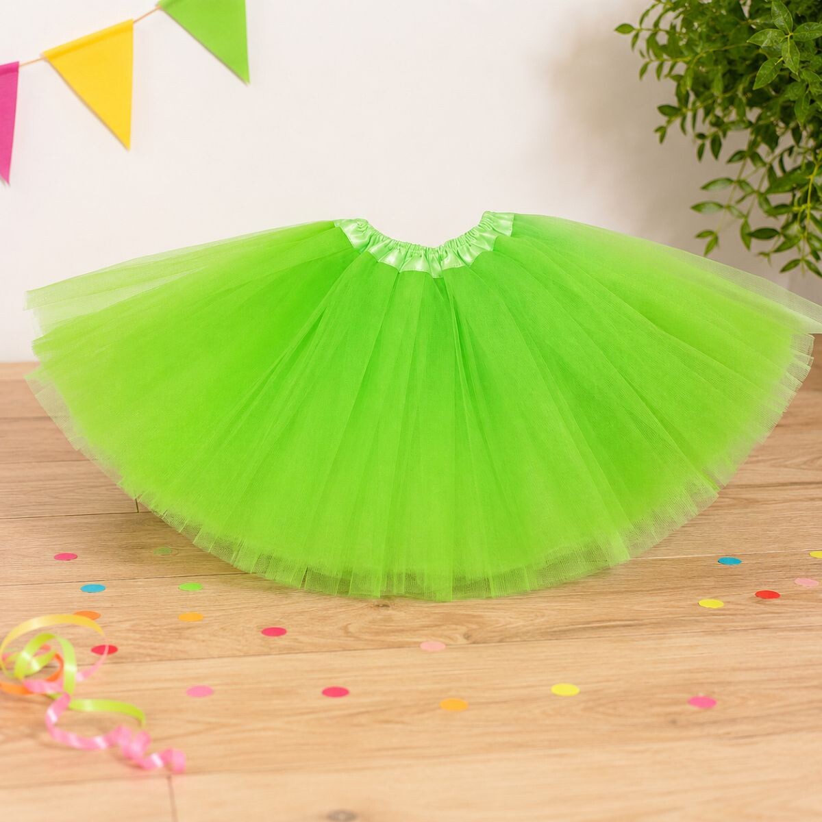 TUTU 30 cm con Brillos - Verde 