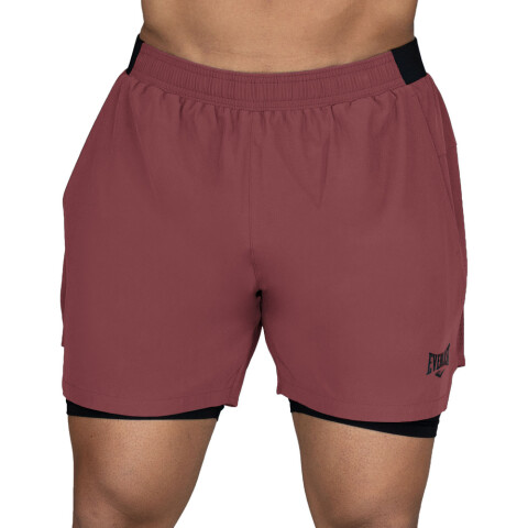 SHORT 2IN1 MEN POLY/SPX EVERLAST PIONEER 5" WINE M6 WINE
