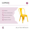 Pack 6 Sillas Tolix Lumax Varios Colores Living Comedor Amarillo