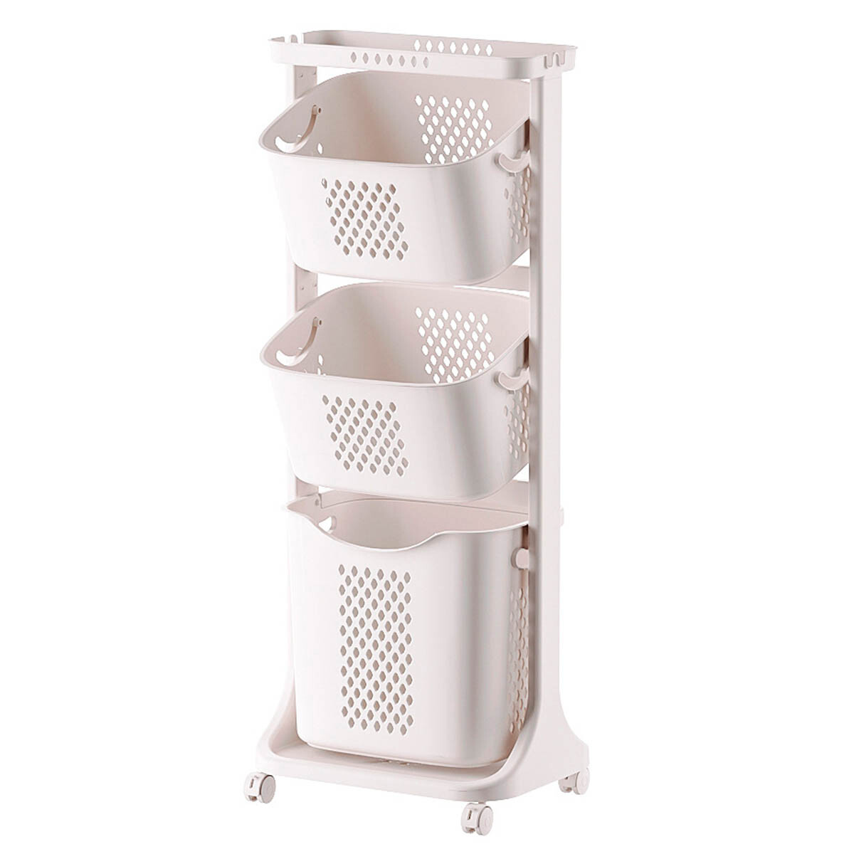 Carrito Organizador 3 Estantes Juguetes Ropa Baño Multi - Blanco 