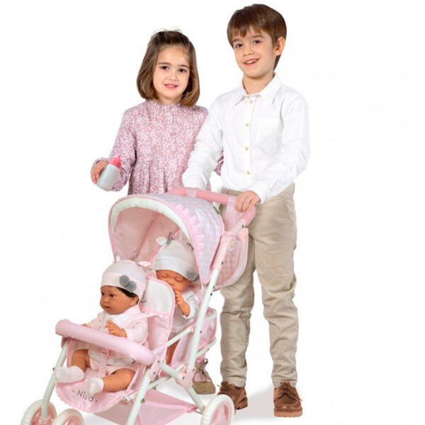 Coche Gemelar Cochecito De Cuevas Niza Plegable Juguete Niño Coche Gemelar Cochecito De Cuevas Niza Plegable Juguete Niño