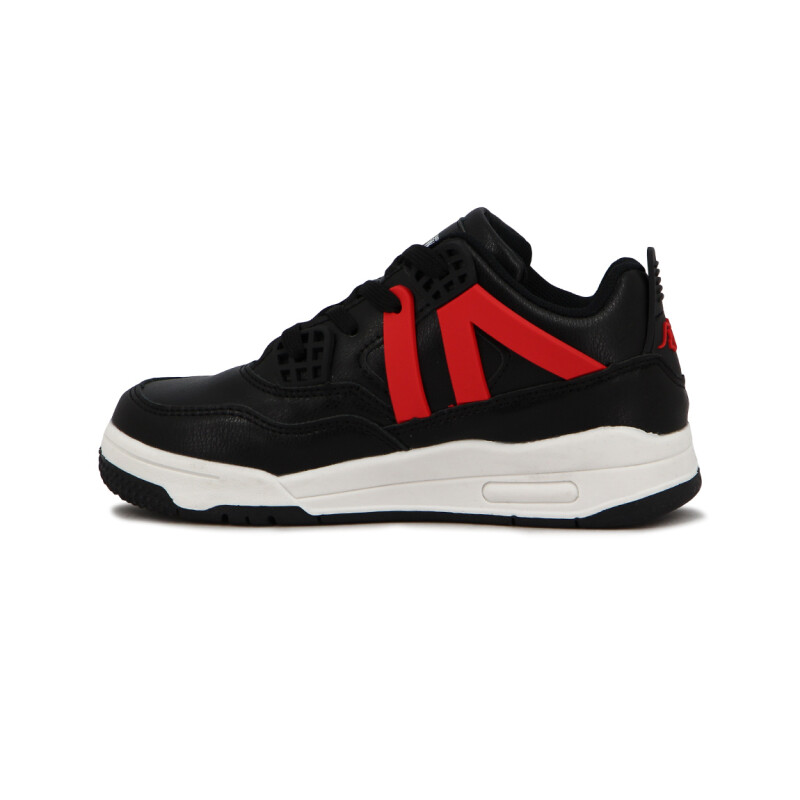 Austral Casual Niños C/Cordones-Baby Negro-Rojo