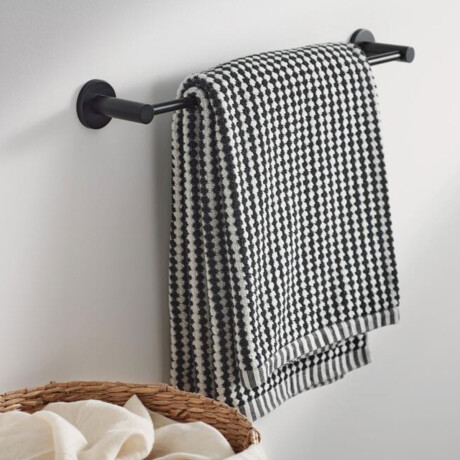 TOALLERO BARRAL 40CM METAL MODENA NEGRO MATE 000
