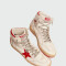 GOLDEN GOOSE - Zapatillas Sky-Star para hombre con firma en el tobillo e inserciones rojas 10350