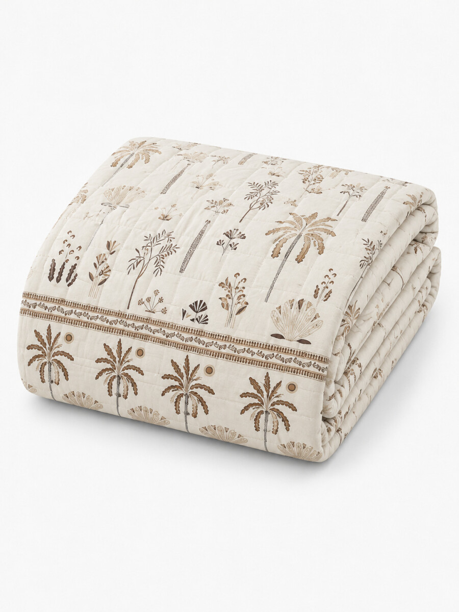 COLCHA ESTAMPADA EGIPCIO 2 PLAZAS - ESTAMPADO 1 
