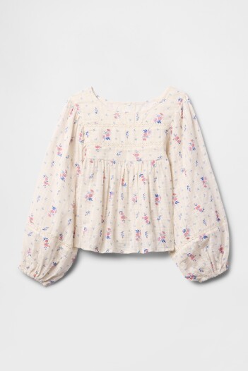 Camisa Niña Ivory Frost Floral