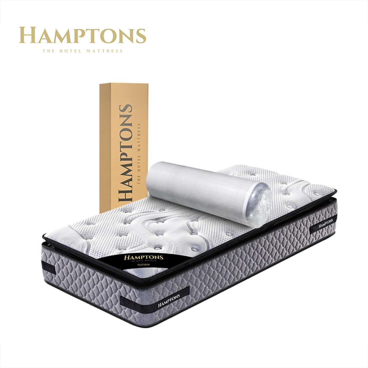 Colchon de resortes 1 Plaza Hamptons Hybrid Platinum 