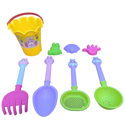 3x2 Balde de playa c/ accesorios y moldes 8 piezas 3x2 Balde De Playa C/ Accesorios Y Moldes 8 Piezas