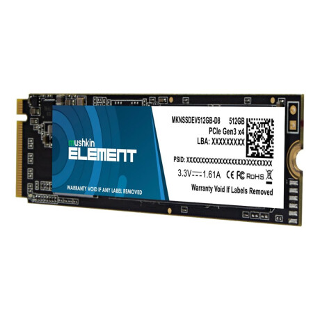 Mushkin - Disco Sólido Element MKNSSDEV512GB-D8 - 512GB. M.2 (2280). PCIE3.0X4. 2000 Mb/s Lectura / 001