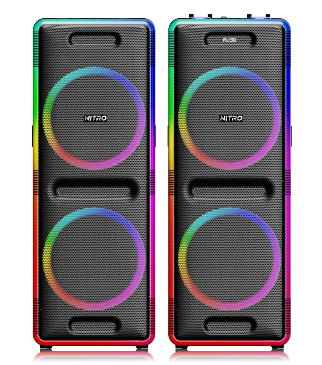 TORRE DE AUDIO NITRO DOBLE 30.000W P.M.P.O 