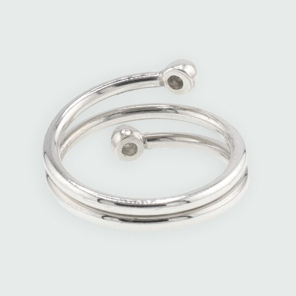 Anillo Moon Envolvente de Plata 925 con Brillantes Anillo Moon Envolvente de Plata 925 con Brillantes